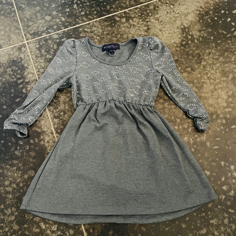 Weavers Girl Gray Sparkle Dress